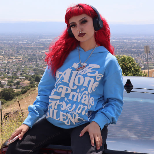 “Grow In Silence” Hoodie [Sky Blue]